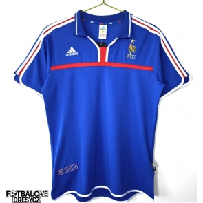 Francie 2000 Retro Domácí Dres Krátký Rukáv Francie 2000 Retro Domácí Dres Krátký Rukáv
